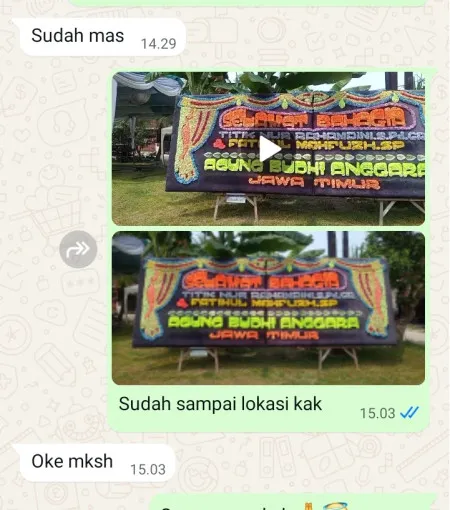 Pengiriman Papan Bunga Tpu Tanah Kusir